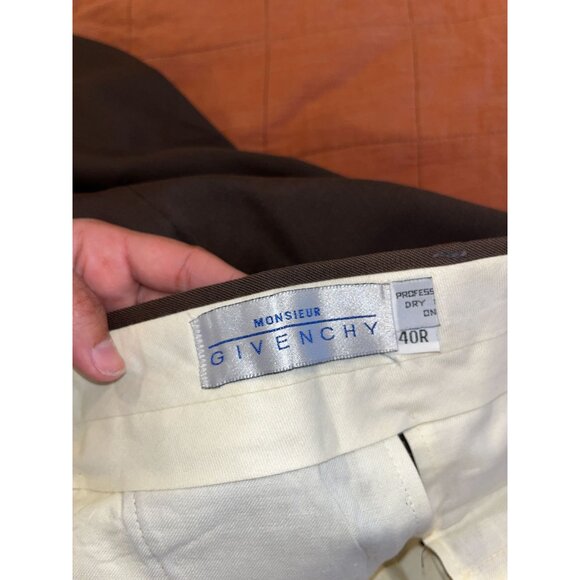 Givenchy Mens Brown Pleated Dress Pants Size  40 - Picture 7 of 8
